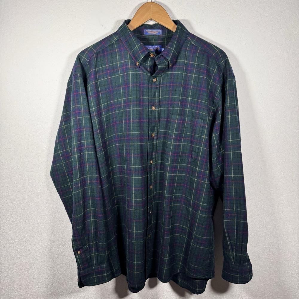 Vintage Pendleton Sir Pendleton Wool Men's Plaid USA Made |‎ Size XL Long